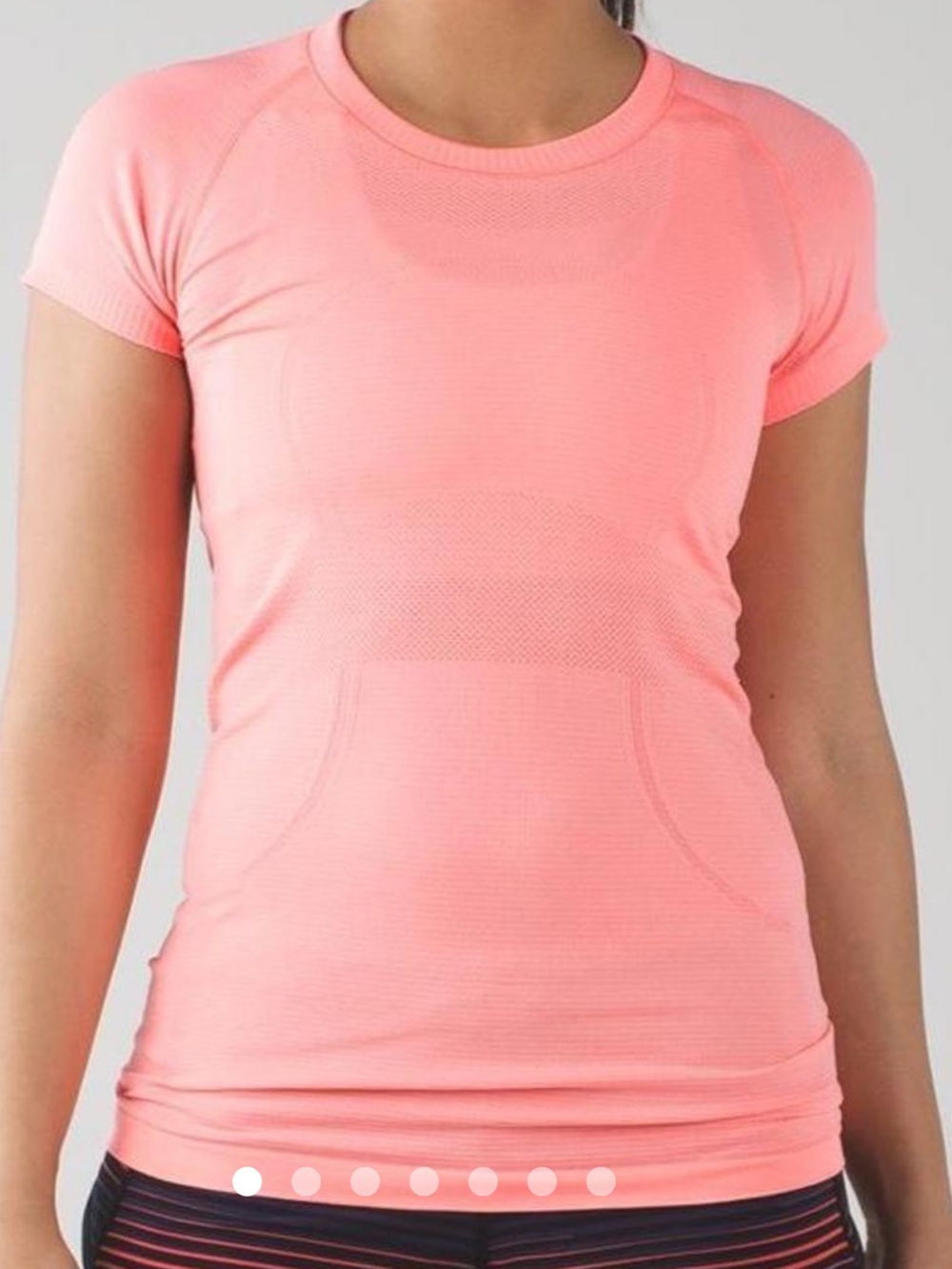 lululemon athletica Coral-Pink Short Sleeve Seamless Tee